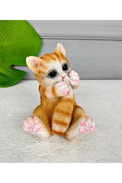 PEKİBU SERAMİK KEDİ BİBLO SARI