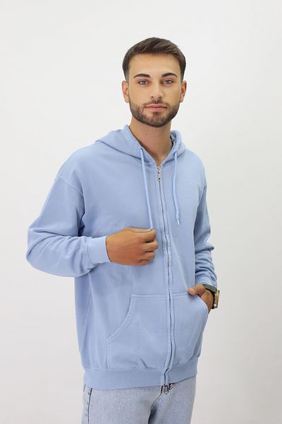 Diop Antique Patterned Unisex Zippered Hooded Sweatshirt