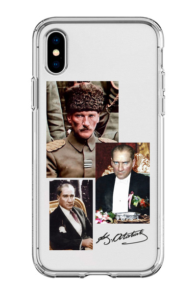 shoptocase Iphone X/XS Uyumlu ATATÜRK Desenli Telefon Kılıfı