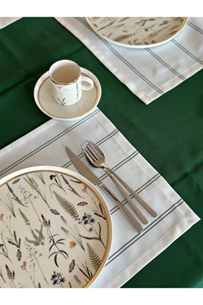 LUFA HOME طقم تقديم أمريكي مخطط مورانو مكون من 4 قطع