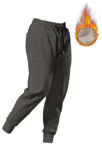 GHASSY CO. Run Sportswear Casual Woolen Fleece Three Yarn Sports Sweatpants