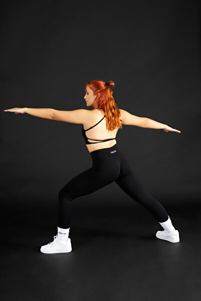 qlu Women's Black Seamless Adjustable Drawstring Sports Bra - Collection Attractive