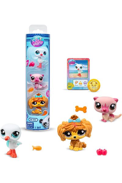 Littlest Pet Shop Series 2 Otter – Seagull and Dog Lps Toddlers 3-Piece Figure Set
