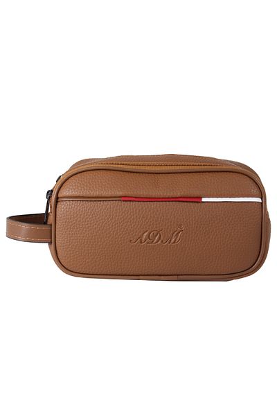 ADM Tommy Faux Leather Shaving Travel Bag, Handbag