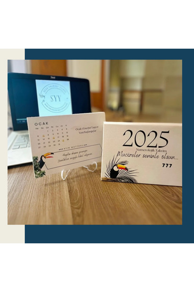 Butik 2025 Tukan Kuşlu Numerolojik Takvim