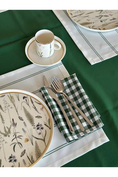 LUFA HOME مجموعة من 4 مناديل مورانو منقوشة