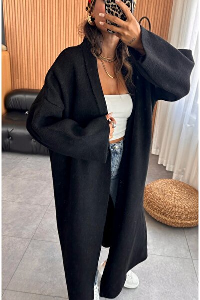 BONJOVİN PARİS Siyah maxi hırka