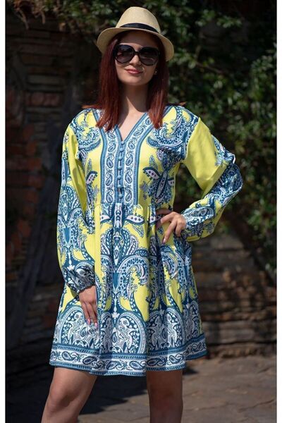 jennyfer garment ATLAS KUMAŞ KEMER DETAYLI ELBİSE