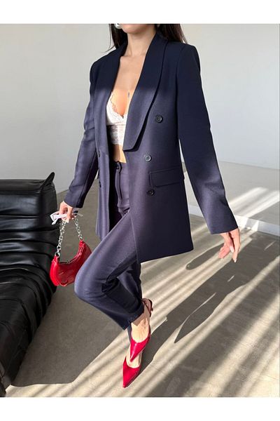 MYGİYİMİSTANBUL Button Detailed Blazer Jacket Trousers Set