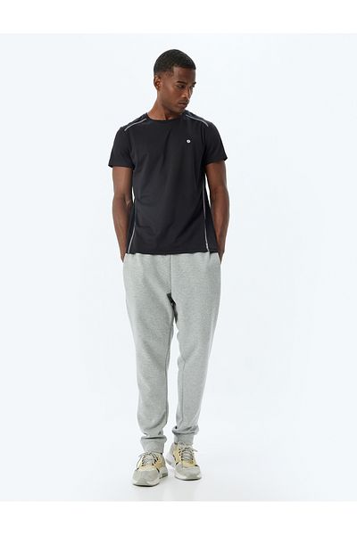 Koton Scuba Fabric - Jogger Sweatpants με τσέπες, ρίγες και βαμβακερό μείγμα