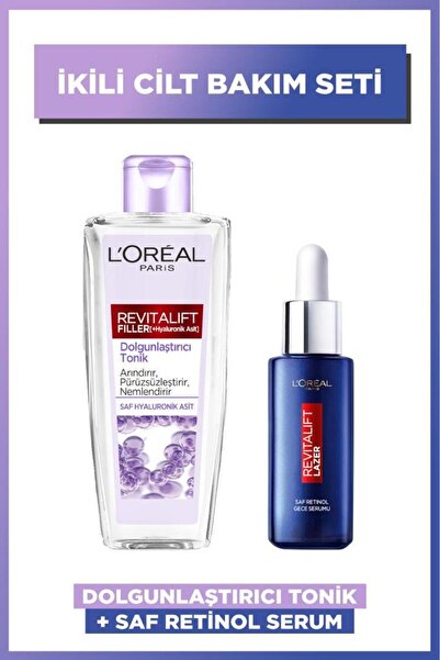 L'Oreal Paris Revitalift Filler Dolgunlaştırıcı Tonik+ Saf Retinol Gece Serumu