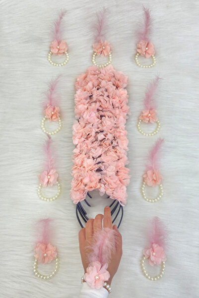 ZEYMERADE سوار وصيفة العروس البودرة 5 قطع، تاج وصيفة العروس (بلاستيك) 5 قطع، ...