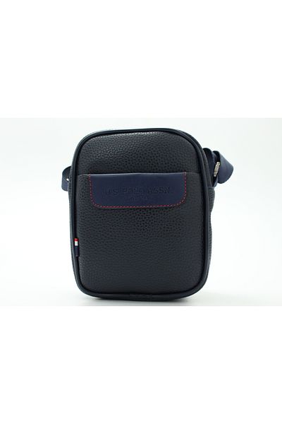 U.S. Polo Assn. Geantă Messenger din piele artificială albastru bleumarin pentru bărbați