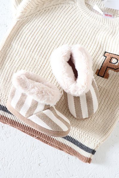 Monila New Season Unisex Children's Slippers - Faux Fur Home Boots
