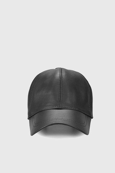 Külah Women's Real Leather Black Hat