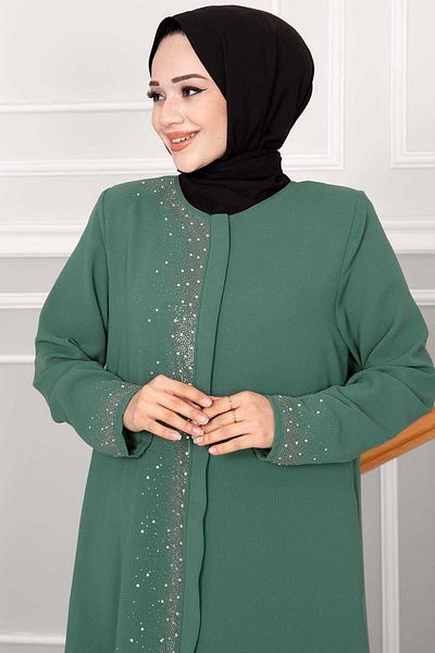EBRUTESETTÜR Spread Stone Detailed Hijab Ferace