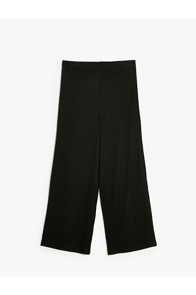 Koton High Waist and Elastic Wide Leg Trousers