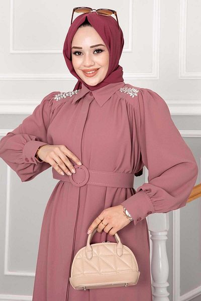 EBRUTESETTÜR Elvira Hijab Dress Powder Rose