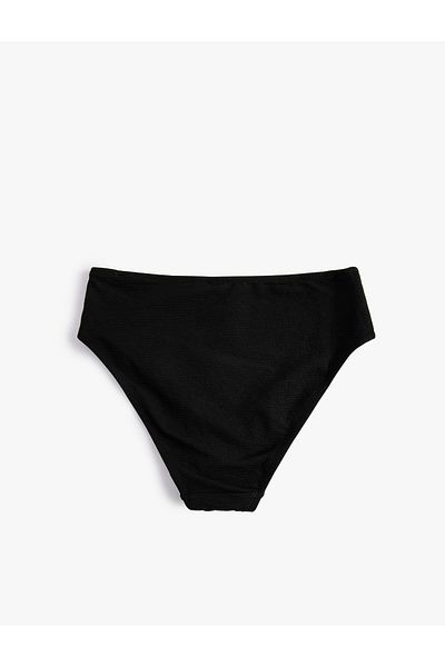 Koton Strukturiertes Bikinihöschen mit hoher Taille und Basic-Muster