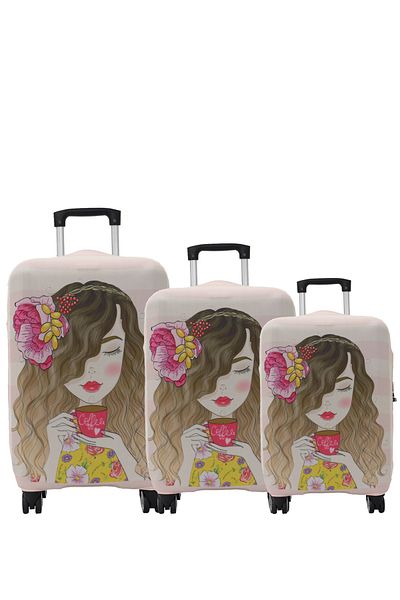 MY SARACİYE My Saracye Luggage Cover Set - Large, Medium and Cabin Size Cover, Brown Color