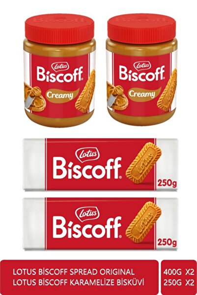 Lotus Bıscoff 250gr. X 2 Adet Bıscoff Spread Orıgınal 400 gr X 2 Adet