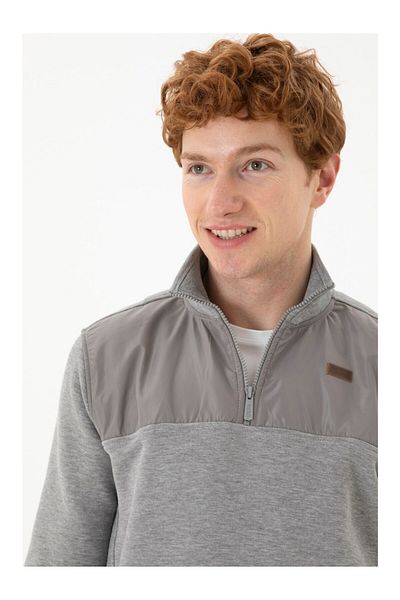 U.S. Polo Assn. Мъжки суитшърт в сив меланж 50271102-VR086