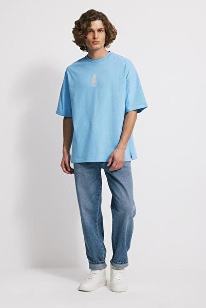 BABOKAH Nakışlı Heavy Jersey Oversize Fit T-shirt