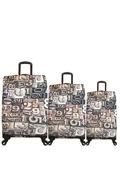 MY SARACİYE My Wardrobe Luggage Cover, Suitcase Cover Large, Medium, Cabin Size Case Set, Figures 09