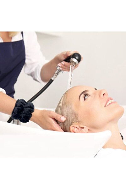 SB SizinBazar 2 Adet Peluş Siyah Renkli Su Emici Havlu Bilek - Yuz Yıkama Kol Bandı Sporcu Spa Bileklik (TAKIM)