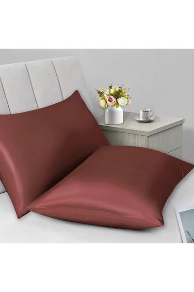 Evim Organic Cotton Satin Claret Red 2-Piece Pillowcase 50X70 cm