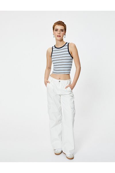 Koton Crop Athlete Slim Fit Ribbed