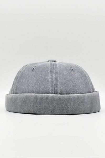 Külah Vintage Retro Gray Antique Cotton Cap Docker Hat