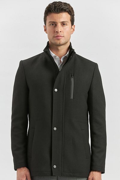 İmza Καπιτονέ παλτό με γιακά Slim Fit Black Stamp - Καπιτονέ επένδυση, 1008245150