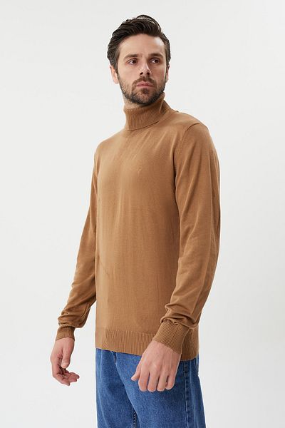 hateko Wool Tan Full Fisherman Sweater