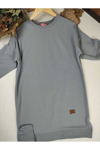 ALMİNA Two Yarn Cotton Combed Tesetures Tunic Sweatshirt