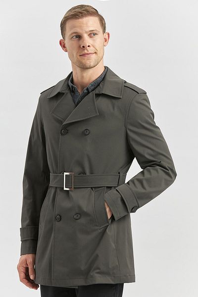 İmza Κλασικό παλτό Dark Anthracite Slim Fit - Μονό γιακά, Απλό Σχιστό, Πλήρης Φόδρα 1008245105