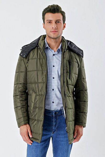 İmza Κλασικό παλτό με κουκούλα με κουκούλα με καπιτονέ Comfort Fit Relaxed Fit 1008235155