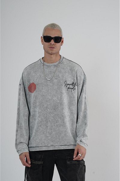 king brich Φούτερ Unisex με λαιμόκοψη μπροστά και πίσω με στάμπα που πλένεται