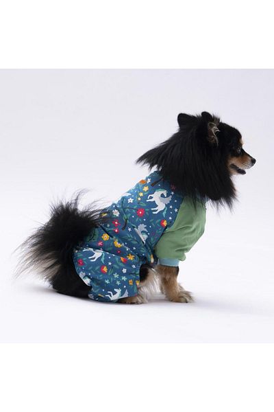Pawstar Blue Unicorn Cat Dog Pajamas Cat Dog Jumpsuit Cat Dog Outfit