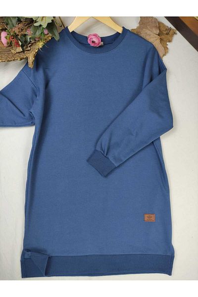 ALMİNA Two Yarn Cotton Combed Tesetures Tunic Sweatshirt