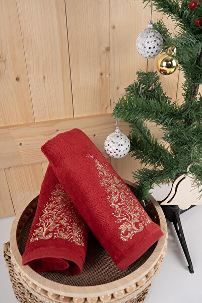 Baveno 100% бавовна, подвійний, 40x70 см, новорічний вишитий рушник/набір рушників