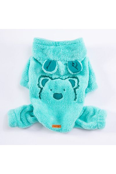 Pawstar Mint Koala Small Breed Plush Jumpsuit Dog Jumpsuit Dog Outfit Cat Outfit
