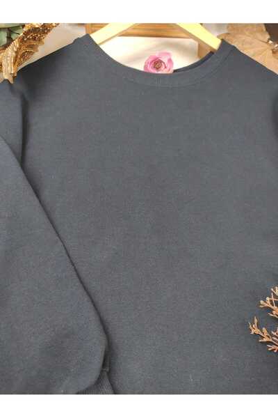ALMİNA Two Yarn Cotton Combed Tesetures Tunic Sweatshirt