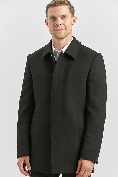 İmza Baby Collar Black Cashmere Coat - Καπιτονέ και άνετη εφαρμογή (1008245161)