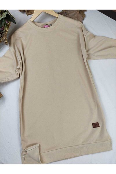 ALMİNA Two Yarn Cotton Combed Tesetures Tunic Sweatshirt