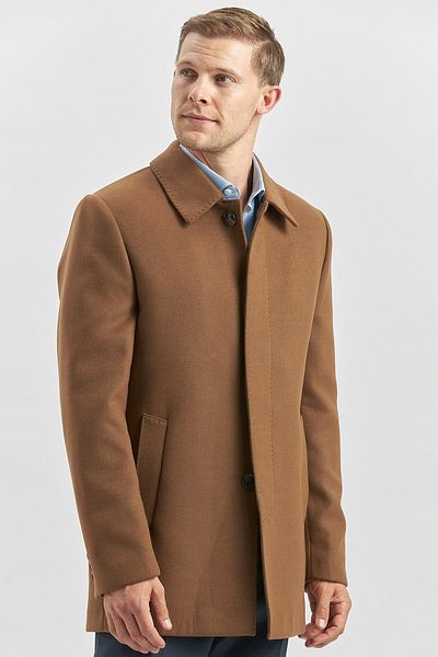 İmza Taba Cashmere Comfortable Cut Baby Collar Classic Coat - Καπιτονέ επένδυση 1008245161