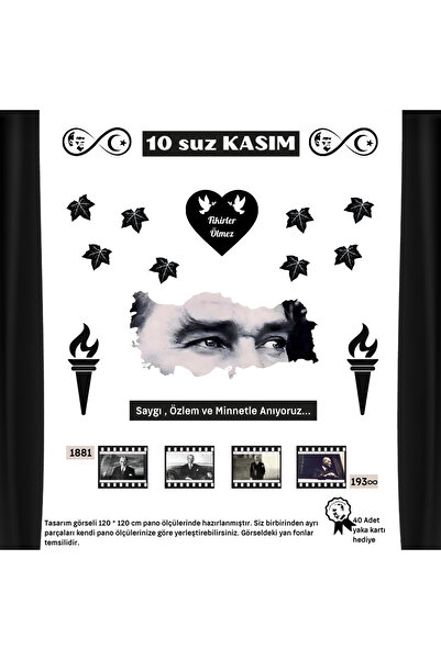 Ti Play 10 Kasım Atatürk'ü Anma Okul Panosu Tasarımı