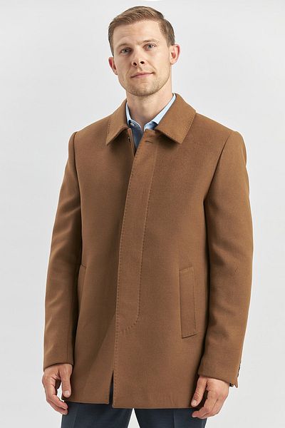 İmza Taba Cashmere Comfortable Cut Baby Collar Classic Coat - Καπιτονέ επένδυση 1008245161