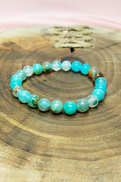 Royaleks Aquamarine Natural Stone Bracelet Boxed