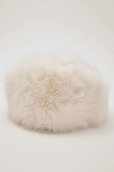 Külah Women's Cossack Kalpak Fur Hat-Ecru